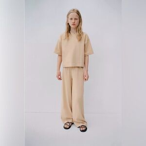 ZARA...PLAIN WIDE LEG HEAVY
WEIGHT PANTS